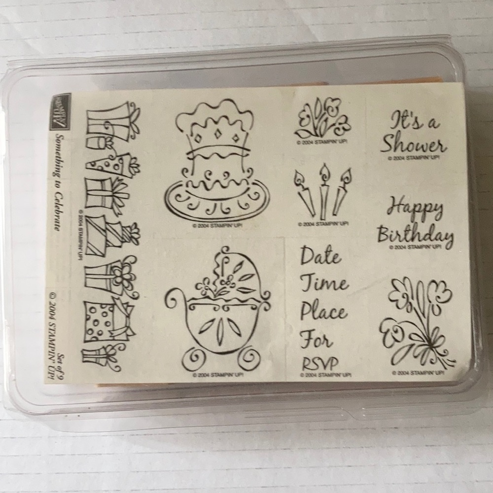 Stamping up stamps something to celebrate complete set.